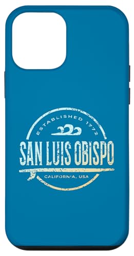 San Luis Obispo - Retro San Luis Obispo California Surf Hülle für iPhone 12 mini von California Shoreline Apparel