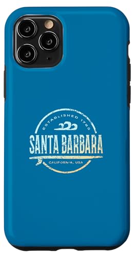 Santa Barbara - Vintage-Surf aus Santa Barbara, Kalifornien Hülle für iPhone 11 Pro von California Shoreline Apparel