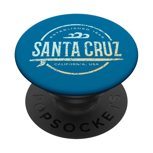 Santa Cruz - Vintage-Surf in Santa Cruz, Kalifornien PopSockets Klebender PopGrip von California Shoreline Apparel