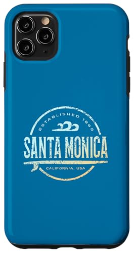 Santa Monica - Vintage-Surf in Santa Monica, Kalifornien Hülle für iPhone 11 Pro Max von California Shoreline Apparel