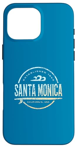 Santa Monica - Vintage-Surf in Santa Monica, Kalifornien Hülle für iPhone 16 Pro Max von California Shoreline Apparel