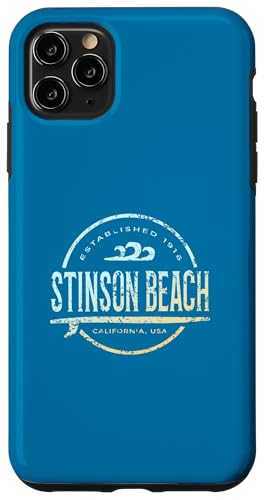 Stinson Beach — Vintage-Surf von Stinson Beach im kalifornischen Stil Hülle für iPhone 11 Pro Max von California Shoreline Apparel