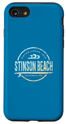 Stinson Beach — Vintage-Surf von Stinson Beach im kalifornischen Stil Hülle für iPhone SE (2020) / 7 / 8 von California Shoreline Apparel
