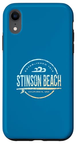 Stinson Beach — Vintage-Surf von Stinson Beach im kalifornischen Stil Hülle für iPhone XR von California Shoreline Apparel