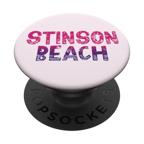 Stinson Beach im Retro-Look von Stinson Beach im kalifornischen Vintage-Stil PopSockets Klebender PopGrip von California Shoreline Apparel