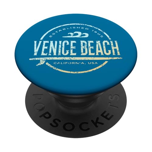 Venice Beach — Vintage-Surf in Venice Beach, Kalifornien PopSockets Klebender PopGrip von California Shoreline Apparel