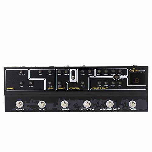 Caline C-300 Multieffektpedal mit Reverb Delay Chorus Distortion Boost und Tuner Caline C-300 Multieffektpedal mit Reverb Delay Chorus Distortion Boost und Tuner von Caline