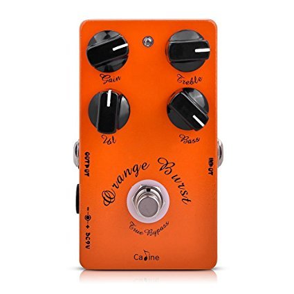 Caline CP-18 Orange Burst Verzerrer Pedal für Gitarre von Caline