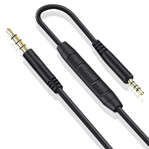 Ersatz Audiokabel für Bose Kopfhörer Kabel 3,5mm Klinke auf 2,5mm Klinke Kompatibel mit Bose 700 Quietcomfort QC25 QC35 QC35II QC45 JBL Tune 760NC LIVE 650BTNC 660NC mit Mikrofon & Lautstärkeregler von Callez