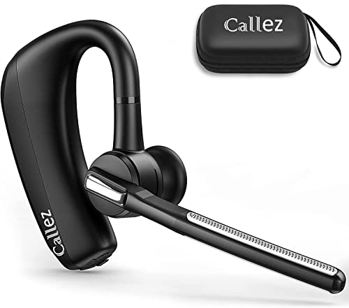 Headset Bluetooth mit CVC8.0 Dual Mikrofon Noise Cancelling, Kabellos Kopfhörer V5.0 Wireless Headset Handy für iPhone Samsung Smartphone Autofahren Business Office, Klar Chat, Super Leicht von Callez