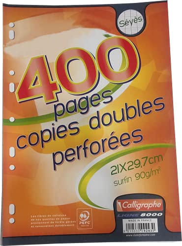 CALLIGRAPHE Doppelkopien A4 Seyes 400p 90g von Calligraphe