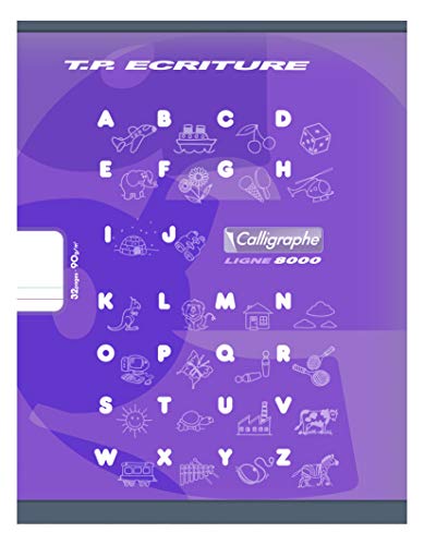 Clairefontaine 108503C - Praxisarbeitsheft Calligraphe 17x22 cm, 16 Blatt, doppelte Linie 5 mm + blanko 90g, Violett, 1 Stück Clairefontaine 108503C - Praxisarbeitsheft Calligraphe 17x22 cm, 16 Blatt, doppelte Linie 5 mm + blanko 90g, Violett, 1 Stück von Calligraphe