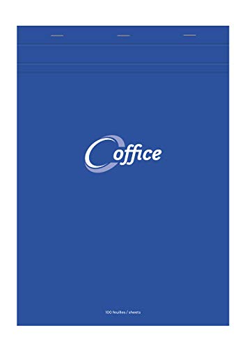 Clairefontaine 15854C - Block Office geheftet DIN A4 21 x 29,7 cm, 50 Blatt kariert 56g, ideal für Meetings und Notizen, Blau, 1 Stück von Calligraphe