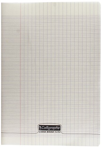 Clairefontaine 18026C - Heft / Schulheft Calligraphe DIN A4 21x29,7cm, 24 Blatt, französische Lineatur, 90g, Grau, 1 Stück von Calligraphe