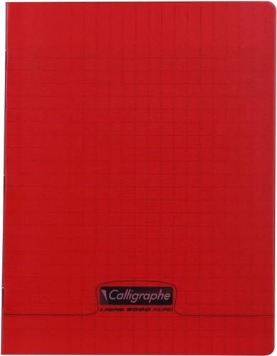Clairefontaine 18103C - Heft / Schulheft Calligraphe 17x22 cm, 24 Blatt, französische Lineatur, 90g, Rot, 1 Stück von Calligraphe