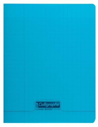 Clairefontaine 18112AMZC - Packung mit 4 Heften / Schulheften Calligraphe 30 Blatt, 17 x 22 cm, 90g, französische Lineatur, Einband aus Polypropylen (Kunststoff), farbig sortiert, 1 Pack von Calligraphe