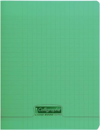 Clairefontaine 18125C - Heft / Schulheft Calligraphe 17x22 cm, 48 Blatt, französische Lineatur, 90g, Gelb, 1 Stück von Calligraphe