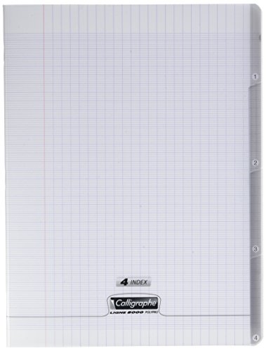 Clairefontaine 18229C - Heft / Schulheft Calligraphe DIN A4+ 24x32 cm, 70 Blatt, französische Lineatur, mit 4 Register, 90g, Transparent, 1 Stück Clairefontaine 18229C - Heft / Schulheft Calligraphe DIN A4+ 24x32 cm, 70 Blatt, französische Lineatur, mit 4 Register, 90g, Transparent, 1 Stück von Calligraphe