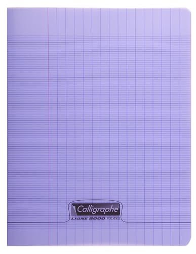 Clairefontaine 18347C - Heft / Schulheft Calligraphe 17x22 cm, 96 Blatt, französische Lineatur, 90g, Violett, 1 Stück von Calligraphe
