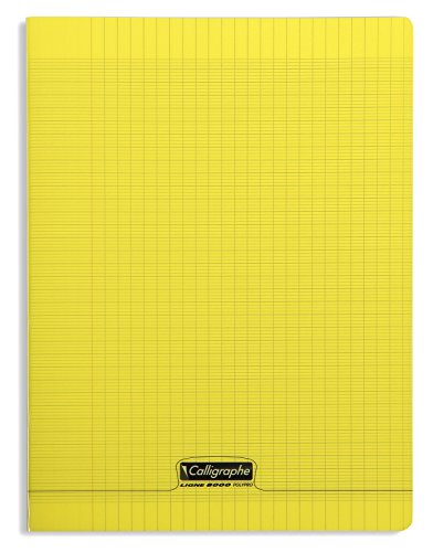 Clairefontaine 18364C - Heft / Schulheft Calligraphe DIN A4 21x29,7cm 96 Blatt, französische Lineatur, 90g, Gelb, 1 Stück von Calligraphe