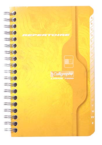 Clairefontaine 237C - Packung mit 5 Vokabelheften Calligraphe, mit Spiralbindung, 11x17 cm, 90 Blatt kariert, 70g, farbig sortiert, 1 Pack von Calligraphe