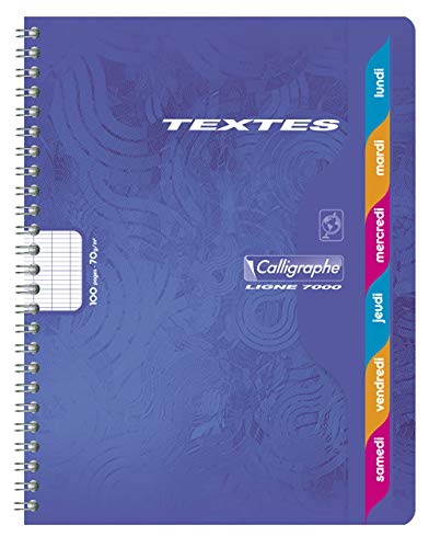 Clairefontaine 352360C - Packung mit 10 Hausaufgabenheft 17x22cm, 50 Blatt, französische Lineatur, mit Spiralbindung, 70 g, farbig sortiert, 1 Pack Clairefontaine 352360C - Packung mit 10 Hausaufgabenheft 17x22cm, 50 Blatt, französische Lineatur, mit Spiralbindung, 70 g, farbig sortiert, 1 Pack von Calligraphe
