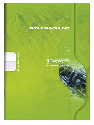 Clairefontaine 563C - Packung mit 20 Notenheften Calligraphe für Musikunterricht geheftet, 17 x 22 cm, 24 Blatt, 70 g, farbig sortiert, 1 Pack von Calligraphe
