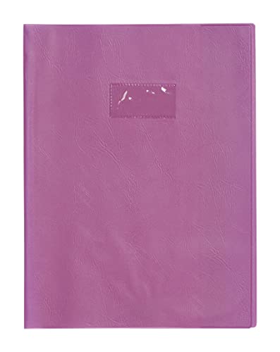 Clairefontaine 72206C - Heftumschlag / Heftschoner / Hefthülle Calligraphe mit Feinkörnung und Lederoptik, DIN A4 21x29,7 cm, Etikettenhalter, aus PVC blickdicht und strapazierfähig, Violett, 1 Stück Clairefontaine 72206C - Heftumschlag / Heftschoner / Hefthülle Calligraphe mit Feinkörnung und Lederoptik, DIN A4 21x29,7 cm, Etikettenhalter, aus PVC blickdicht und strapazierfähig, Violett, 1 Stück von Calligraphe
