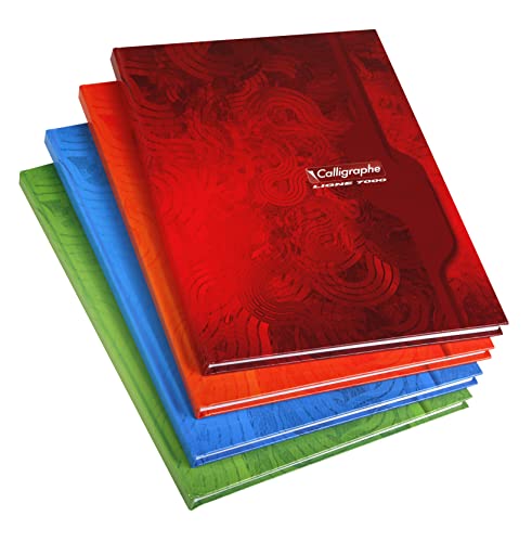 Clairefontaine 7282C - Kladde / Notizbuch geleimt Calligraphe mit Hardcover, DIN A4+ 24x32 cm, 96 Blatt, französische Lineatur, 70g, farbig sortiert, 1 Stück Clairefontaine 7282C - Kladde / Notizbuch geleimt Calligraphe mit Hardcover, DIN A4+ 24x32 cm, 96 Blatt, französische Lineatur, 70g, farbig sortiert, 1 Stück von Calligraphe