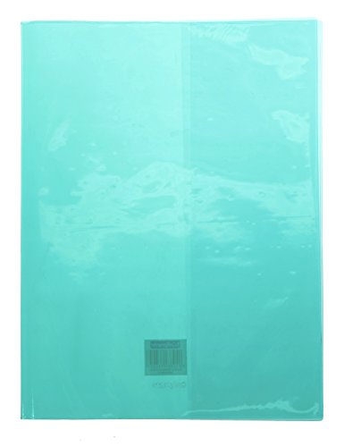 Clairefontaine 73005C - Heftumschlag / Heftschoner / Hefthülle Calligraphe Cristalux 17x22 cm, Etikettenhalter, aus PVC transparent und strapazierfähig, glatt, Grün, 1 Stück von Calligraphe