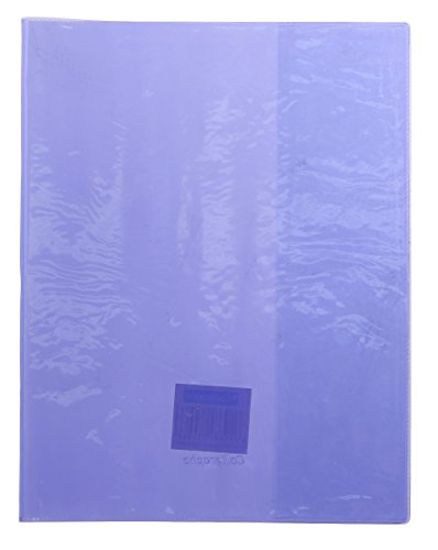 Clairefontaine 73006C - Heftumschlag / Heftschoner / Hefthülle Calligraphe Cristalux 17x22 cm, Etikettenhalter, aus PVC transparent und strapazierfähig, glatt, Violett, 1 Stück von Calligraphe