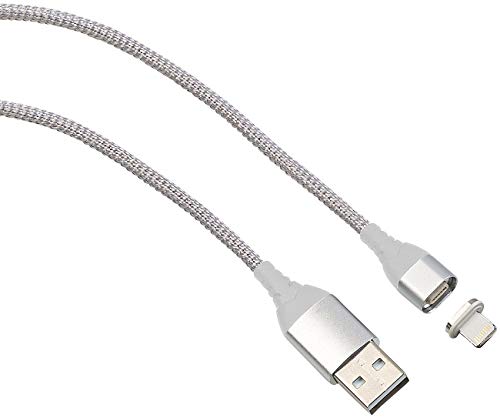 Callstel Ladekabel kompatibel zu iPhone: USB-Lade- & Datenkabel mit magnetischem Lightning-Stecker, 1 m, Silber (iPad Adapter, Magnet-Ladekabel iPad, Micro Computer Android) von Callstel