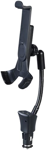 Callstel Smartphone Halter: Kfz-Halterung für Smartphones 4,7"- 6,5", 2 USB-Ladeports, 4,8 A, 24 W (Handyhalterung Auto USB c, Handyhalterung Zigarettenanzünder, Autohalterung) von Callstel