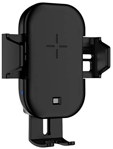 Callstel Smartphone Halterung: Qi-Smartphone-Ladehalter für Kfz-Lüftungsgitter, Automatik-Klemme, 15W (Auto Handyhalter, Kfz Halterung Smartphone, Windschutzscheibe) von Callstel