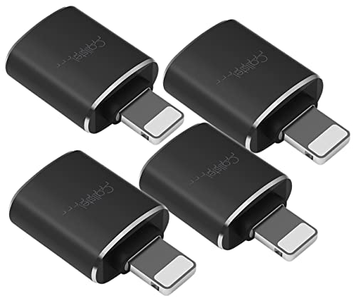 Callstel USB-Adapter Apple iPad: 4er-Set kompakte USB-3.0-OTG-Adapter für Lightning-Anschluss (USB OTG Adapter iPhone, Lightning USB Adapter iPad, Kopfhörer Kabel) von Callstel