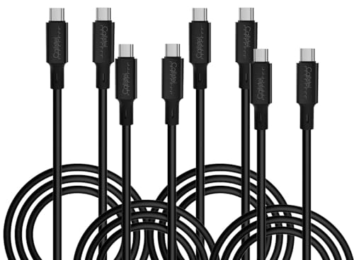 Callstel USB C Kabel: 4er-Set ultraflexible Silikon-Lade-/Datenkabel USB-C/-C, 2m, schwarz (USB Kabel, USB C Ladekabel) von Callstel
