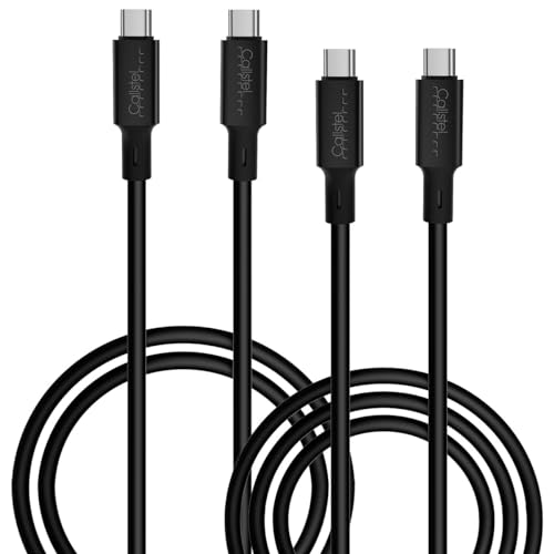 Callstel USB Typ C Datenkabel: Ultraflexible Silikon-Lade-/Datenkabel USB-C/-C, 1 + 2 m, schwarz (USB C Kabel, Ladekabel) von Callstel
