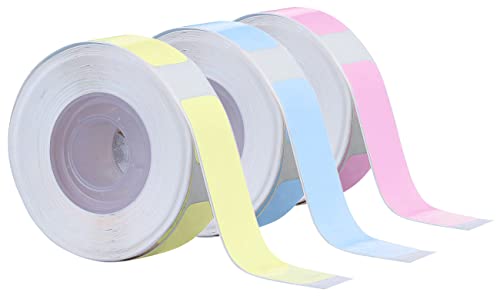 Callstel Zubehör zu Etikettiergerät: 3er-Set selbstklebende Etiketten-Rollen, 12x40 mm, 480 Etiketten, bunt (Label-Drucker, Thermodirekt Etikettendrucker, Etikettenrolle) von Callstel