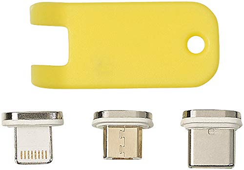 Callstel Zubehör zu Magnet Ladekabel iPhone: Magnet-Adapter-Set mit Micro-USB-/Lightning-/Typ-C-Stecker für LDK-100 (Magnet Kabel iPhone, Lightning Magnet Ladekabel, Magnetverbindungen) von Callstel