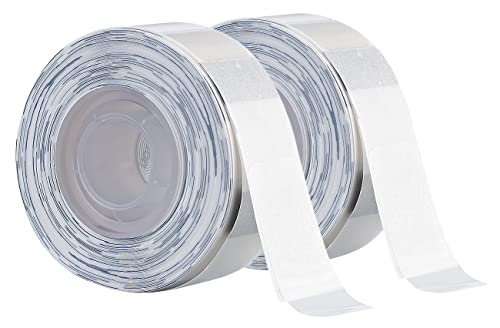 Callstel Zubehör zu Etikettendrucker Android: 2er-Set selbstklebende Etiketten-Rollen, 14x30 mm, je 8 m, transparent (Etikettendrucker für Handy, Etikettendrucker für Handys, Druckerpapier) von Callstel