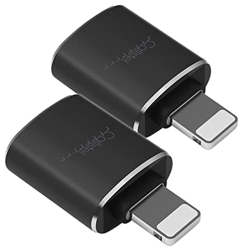 Callstel USB-Adapter Apple iPad: 2er-Set kompakte USB-3.0-OTG-Adapter für Lightning-Anschluss (Lightning USB Adapter Apple, USB OTG Adapter iPhone, Kopfhörer Kabel) von Callstel