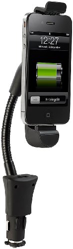 Callstel kompatibel zu iPhone Halterung: Kfz-Schwanenhals-Halterung Ladefunktion, Dock Connectior Phone bis 4s (kompatibel zu iPhone Halter Auto, Handyhalterung Schwanenhals, Zigarettenanzünder) von Callstel