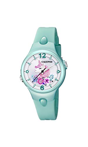Calypso Mädchen Analog Gesteppte Daunenjacke Uhr mit Kunststoff Armband K5783/9 von Calypso