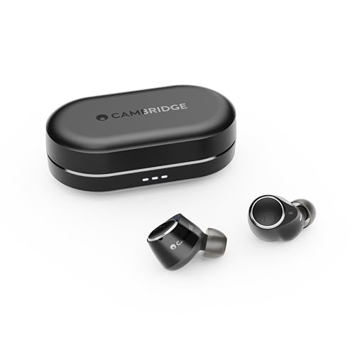 Cambridge Audio Melomania M100 Earbuds - In Ear True Wireless Kopfhörer mit aktiver Geräuschunterdrückung, Hi-Fi Sound, Bluetooth, kombinierte 52 Stunden Akkulaufzeit mit Ladecase - Schwarz von Cambridge Audio