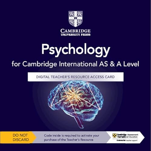 Cambridge International AS & A Level Psychology Digital Teacher's Resource Access Card [Blu-ray] von Cambridge University Press