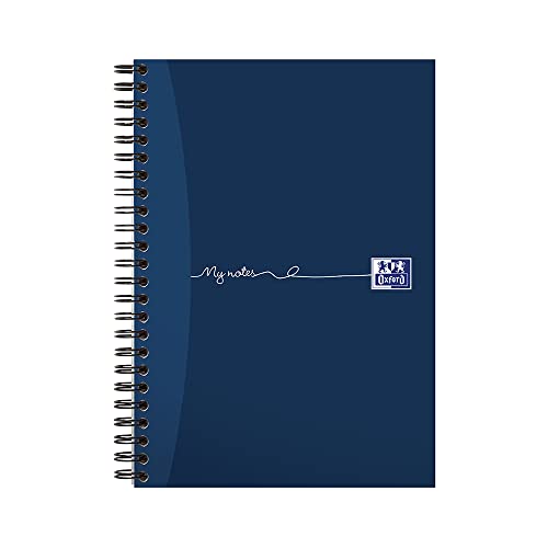 Oxford My Notes Drahtgebundenes Notizbuch mit Kartendeckel A5 Einzelbett navy von Cambridge