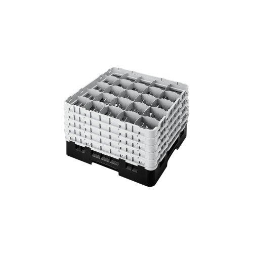 Cambro 25S958 Camracks Polypropylen Körbe für Stiel und Bechergläser mit 25 Fächern, 1/1 Grösse, Schwarz, 8.7cm Durchmesser, 25.7cm Maximale Höhe, 2 Stück von Cambro