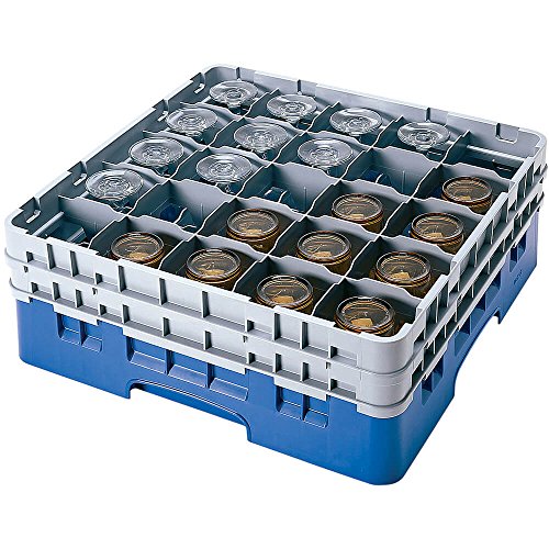 Cambro 30S1114 Camrack Polypropylen Körbe für Stiel und Bechergläser mit 30 Fächern, 1/1 Grösse, Blau, 7.94cm Durchmesser, 29.8cm Maximale Höhe, 2 Stück von Cambro