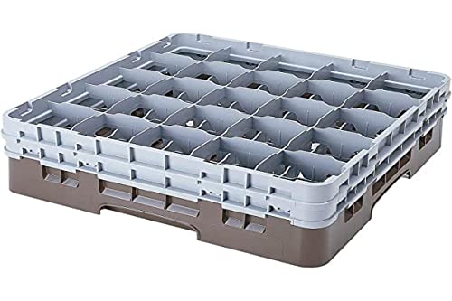 Cambro 30S1114 Camrack Polypropylen Körbe für Stiel und Bechergläser mit 30 Fächern, 1/1 Grösse, Braun, 7.94cm Durchmesser, 29.8cm Maximale Höhe, 2 Stück von Cambro