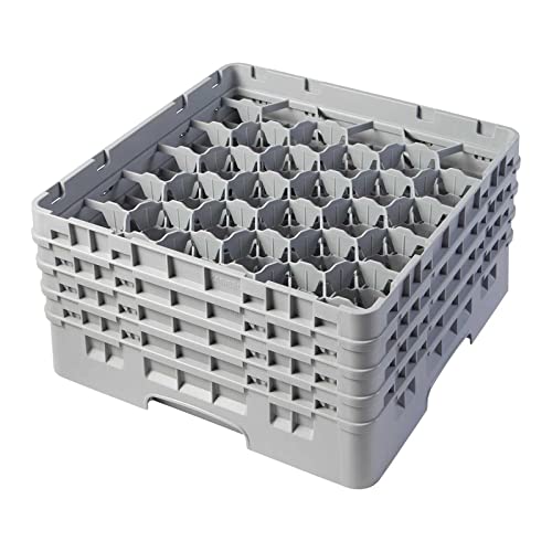 Cambro 30S800 Camrack Polypropylen Körbe für Stiel und Bechergläser mit 30 Fächern, 1/1 Grösse, Grau, 7.94cm Durchmesser, 21.5cm Maximale Höhe, 2 Stück von Cambro